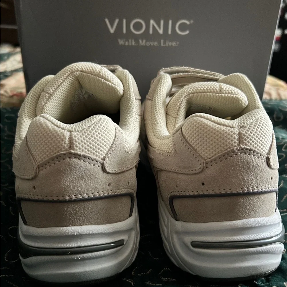 Vionic Beige Sneakers with Straps. Sz 10 - Picture 2 of 4